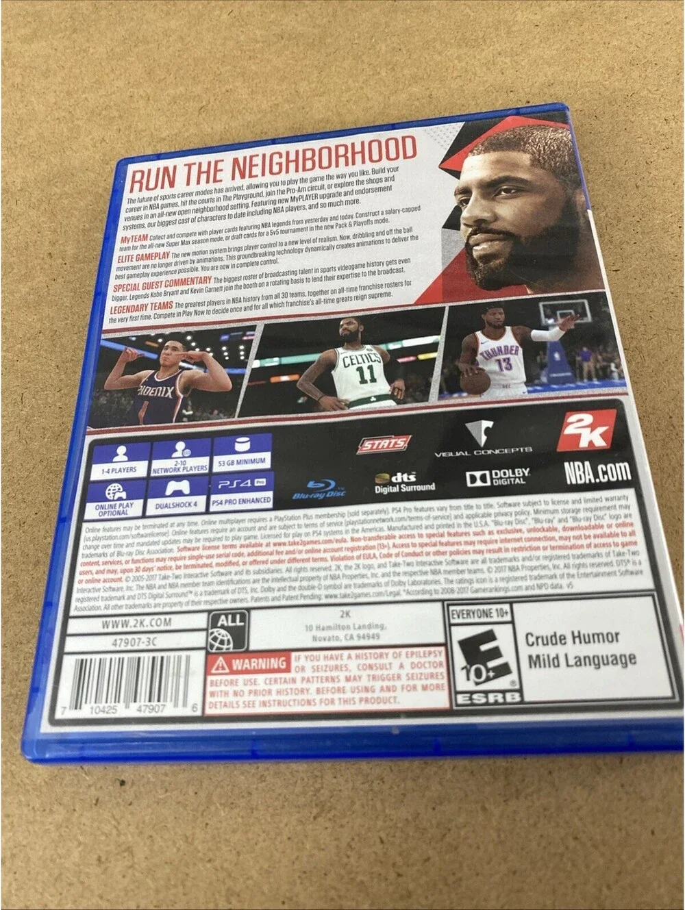 NBA 2K18 Kyrie Irving Cover Standard Edition PlayStation 4 (PS4)  W/manuel